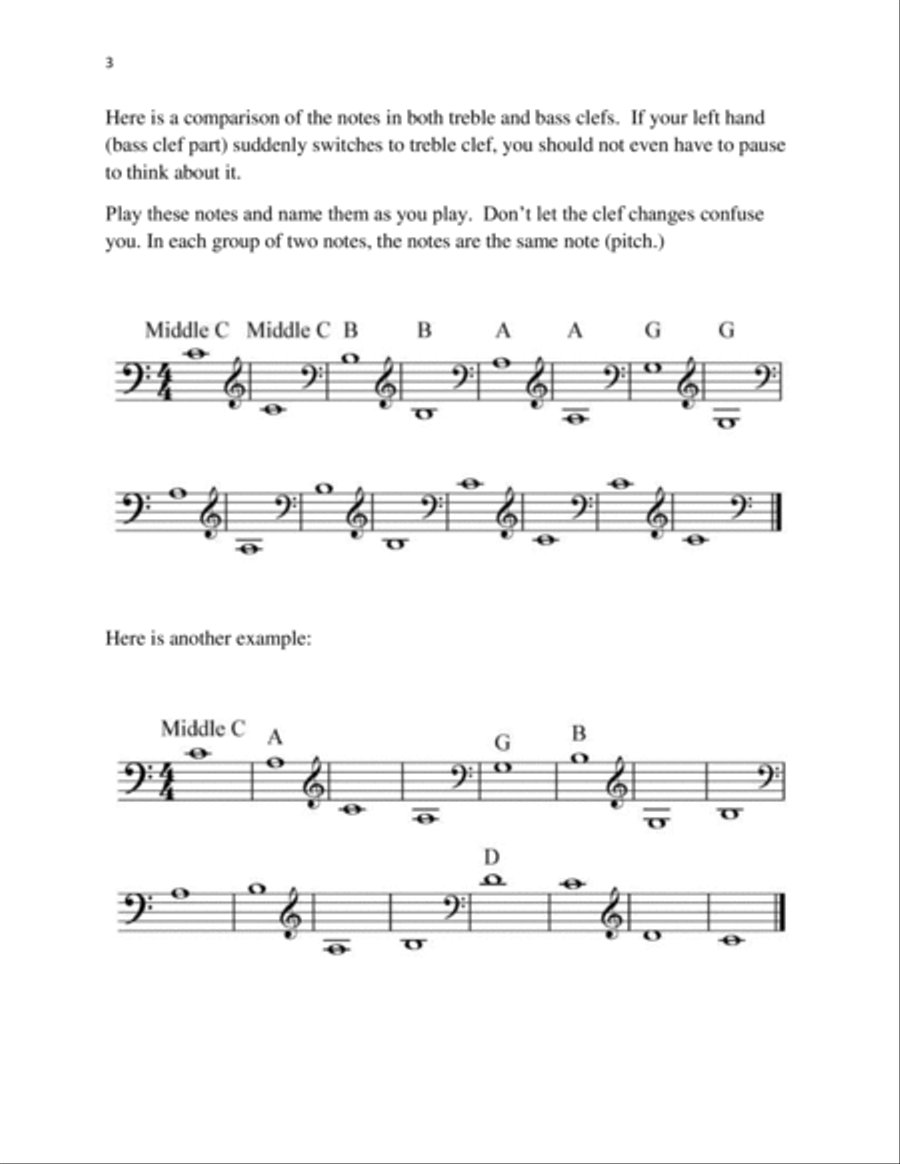 The Bass Clef Survival Guide, a learning guide all about bass clef Lap Harp scores gallery preview page 6