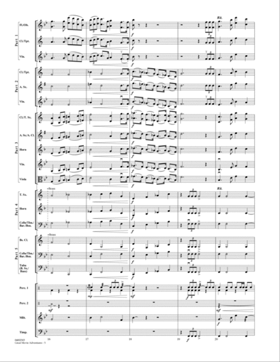 Great Movie Adventures - Conductor Score (Full Score) Concert Band scores gallery preview page 4