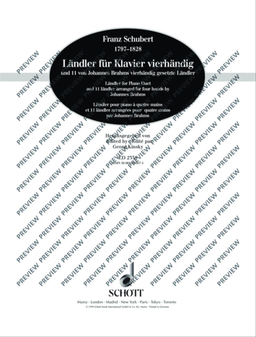 Ländler Piano Duet scores gallery preview page 2