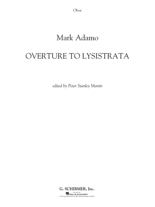 Overture to Lysistrata (arr. Peter Stanley Martin) - Oboe