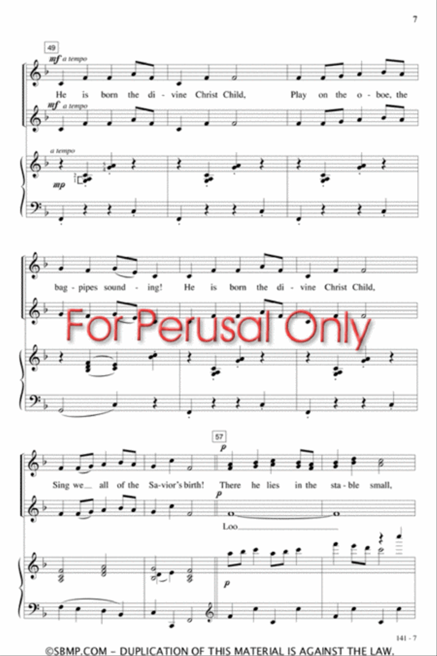 Sing We Now of Christmas - SSA Octavo SSA scores gallery preview page 7
