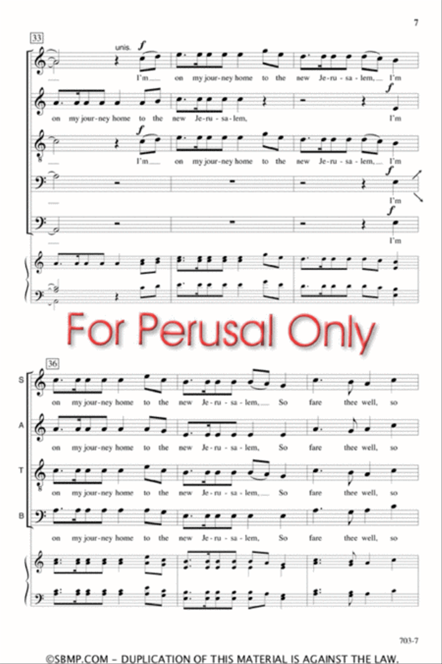 To the New Jerusalem - SATB divisi Octavo Divisi scores gallery preview page 7