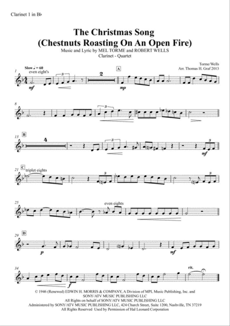The Christmas Song (Chestnuts Roasting On An Open Fire) Woodwind Ensemble scores gallery preview page 4