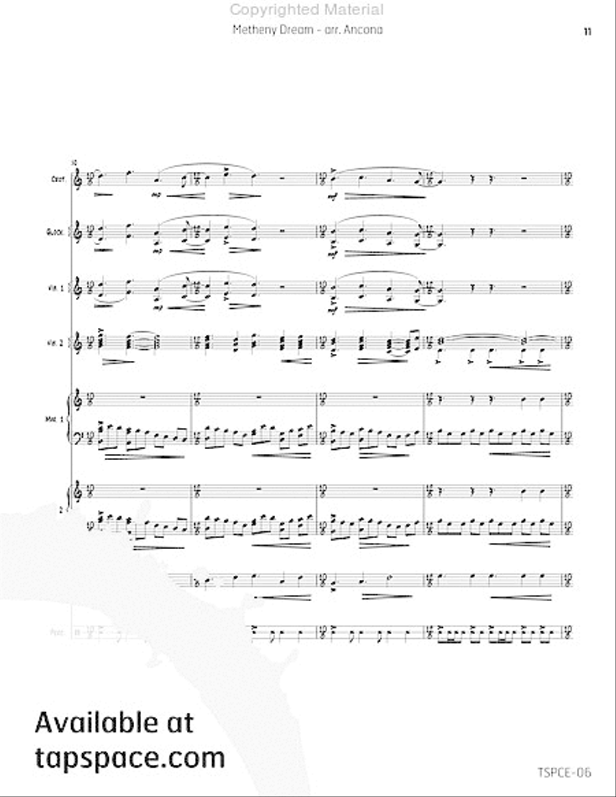 Metheny Dream Percussion Ensemble scores gallery preview page 14