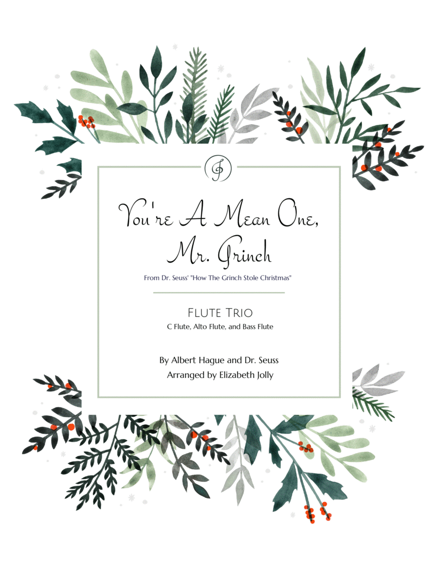 You're A Mean One, Mr. Grinch Woodwind Trio scores gallery preview page 1