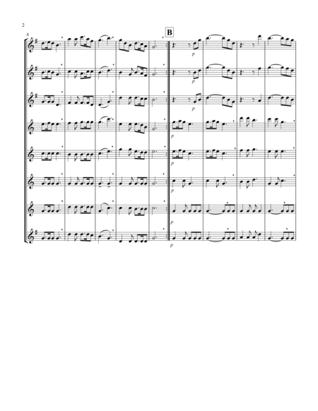 Silent Night (Bb) (Saxophone Octet - 3 Alto, 4 Tenor, 1 Bari)