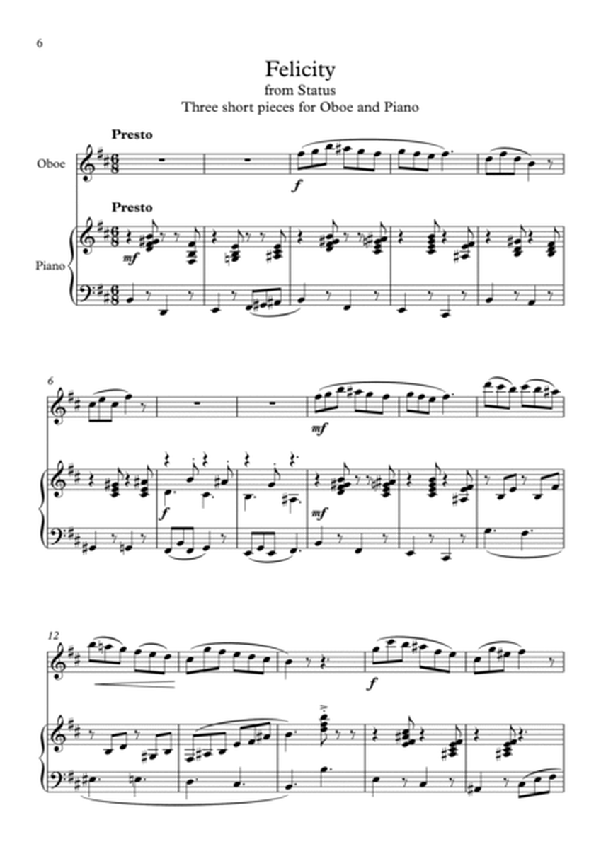 Status - Three short pieces for Oboe and Piano image number null