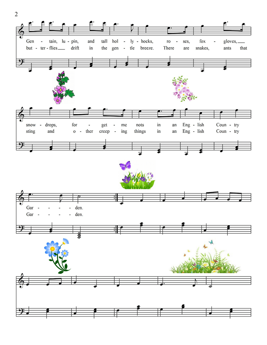 An English Country Garden (Country Gardens) Piano Solo scores gallery preview page 2