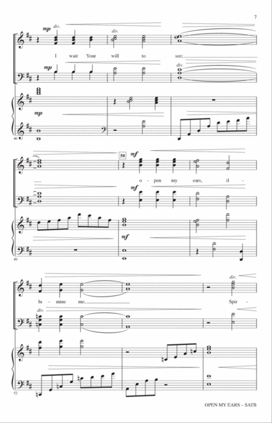 Open My Ears 4-Part scores gallery preview page 6