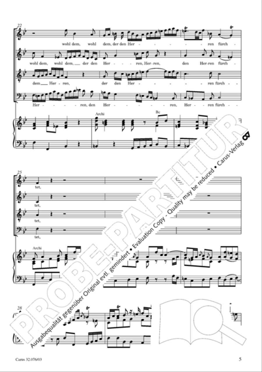 Blessed are all those who fear God (Wohl dem, der den Herren furchtet) SA scores gallery preview page 6