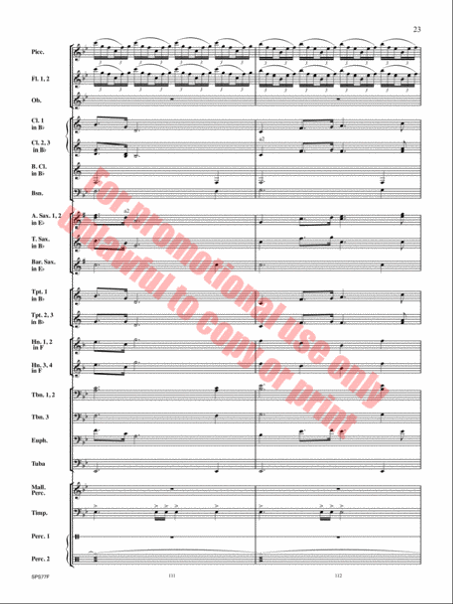 Atlas Rising Concert Band scores gallery preview page 24