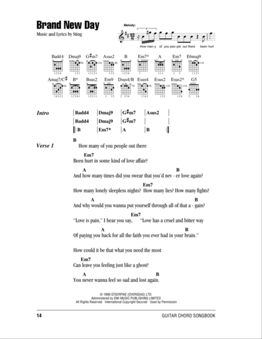 Brand New Day Acoustic Guitar scores gallery preview page 1