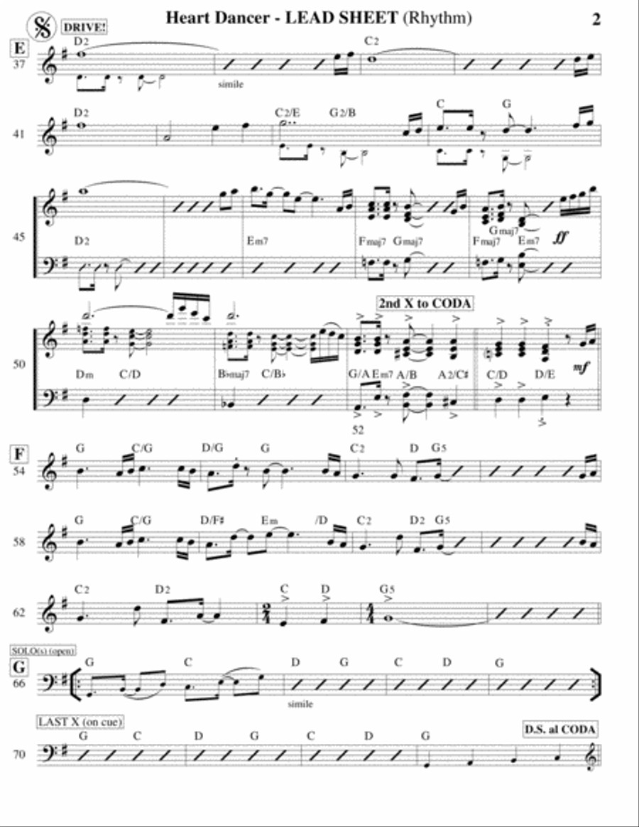 Heart Dancer (Lead Sheet) Small Ensemble scores gallery preview page 2