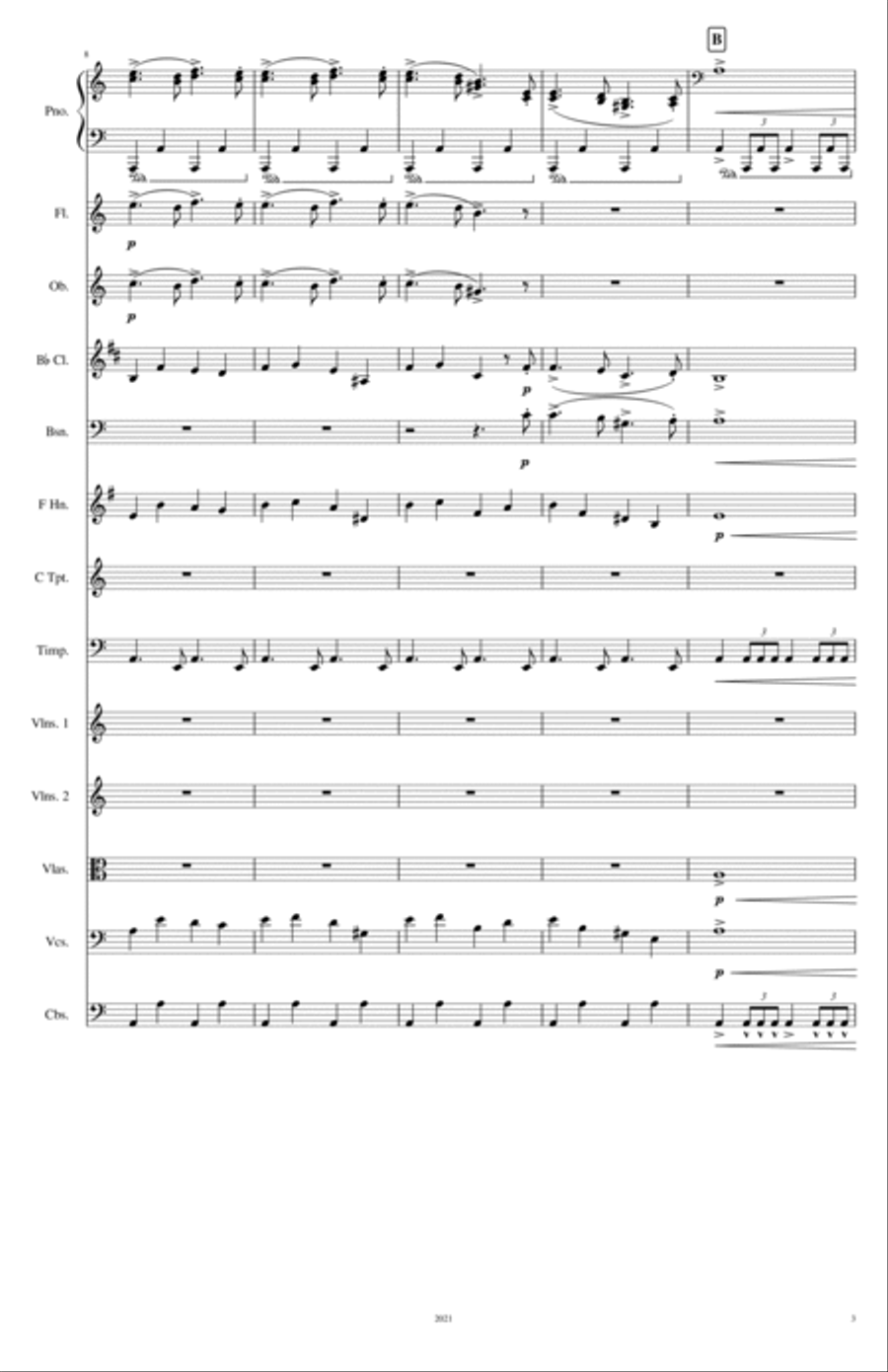Piano Concerto # 1 - 3rd movement Full Orchestra scores gallery preview page 4