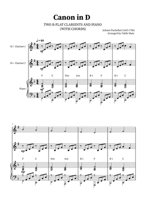 Book cover for Canon in D - Clarinet Duet with Piano