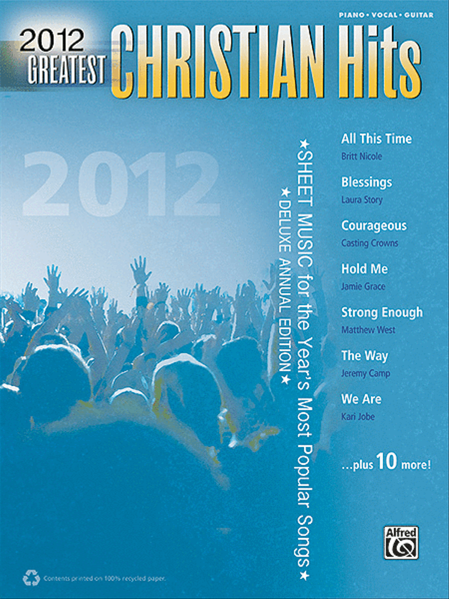 2012 Greatest Christian Hits Piano, Vocal, Guitar scores gallery preview page 1