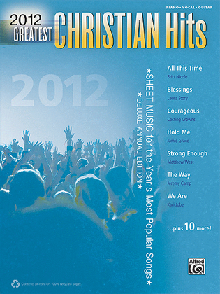 Book cover for 2012 Greatest Christian Hits