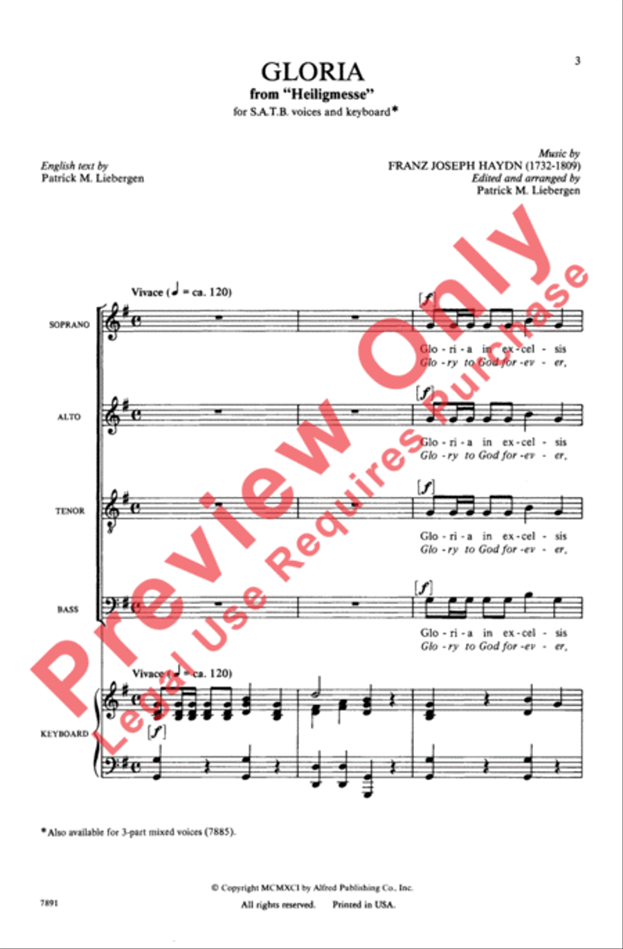 Gloria 4-Part scores gallery preview page 3