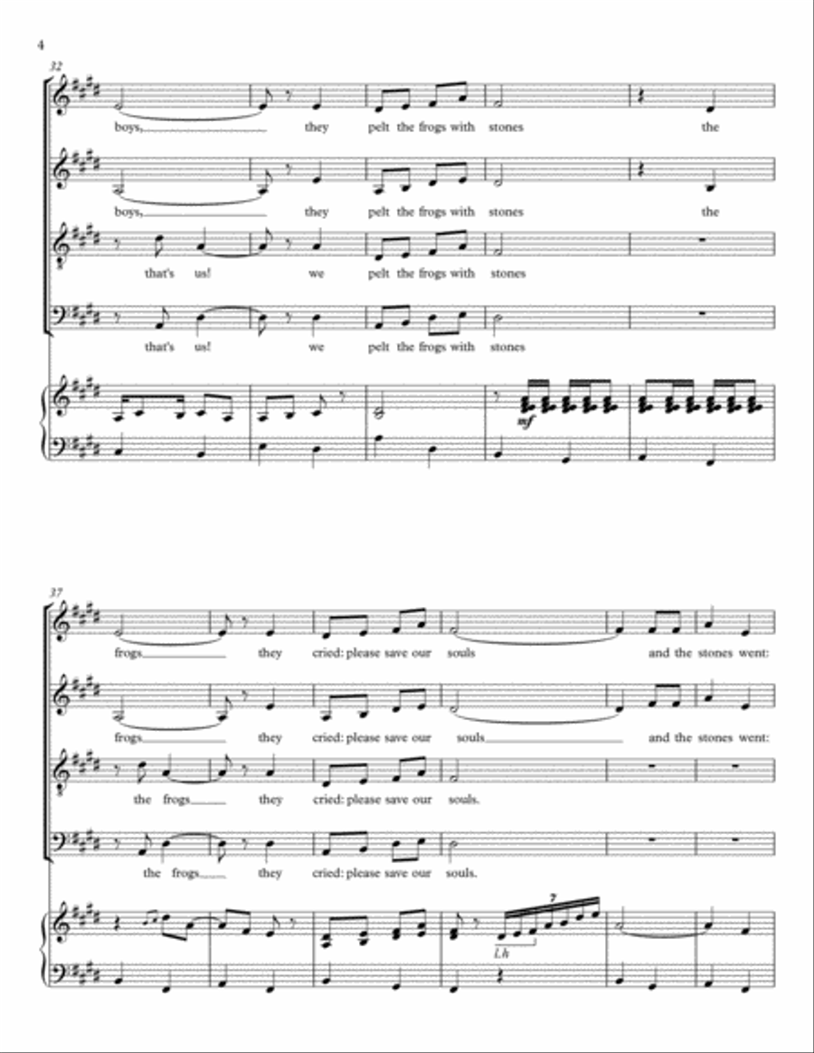 The Boys and the Frogs 4-Part scores gallery preview page 4