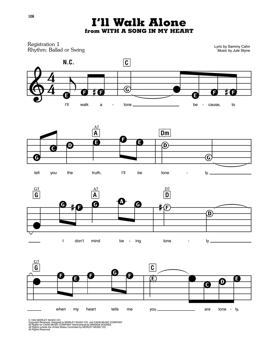I'll Walk Alone (from With A Song In My Heart)