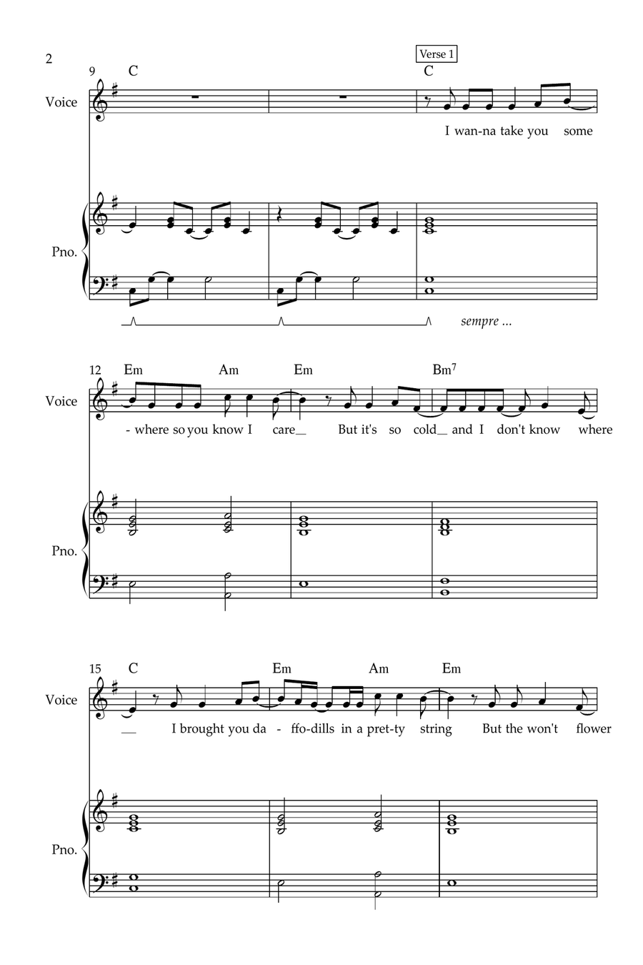 Another Love Piano, Vocal, Guitar scores gallery preview page 2