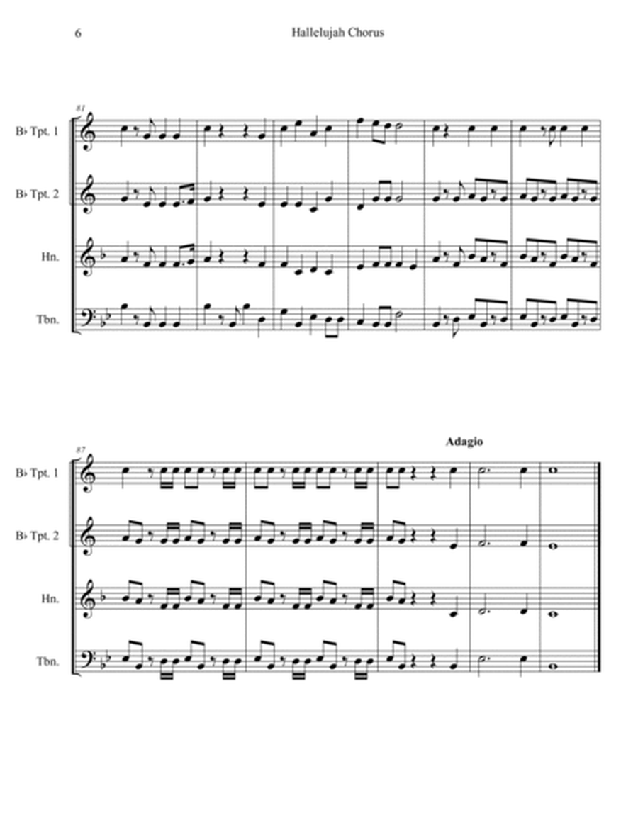Hallelujah Chorus from Messiah (Brass Quartet) image number null