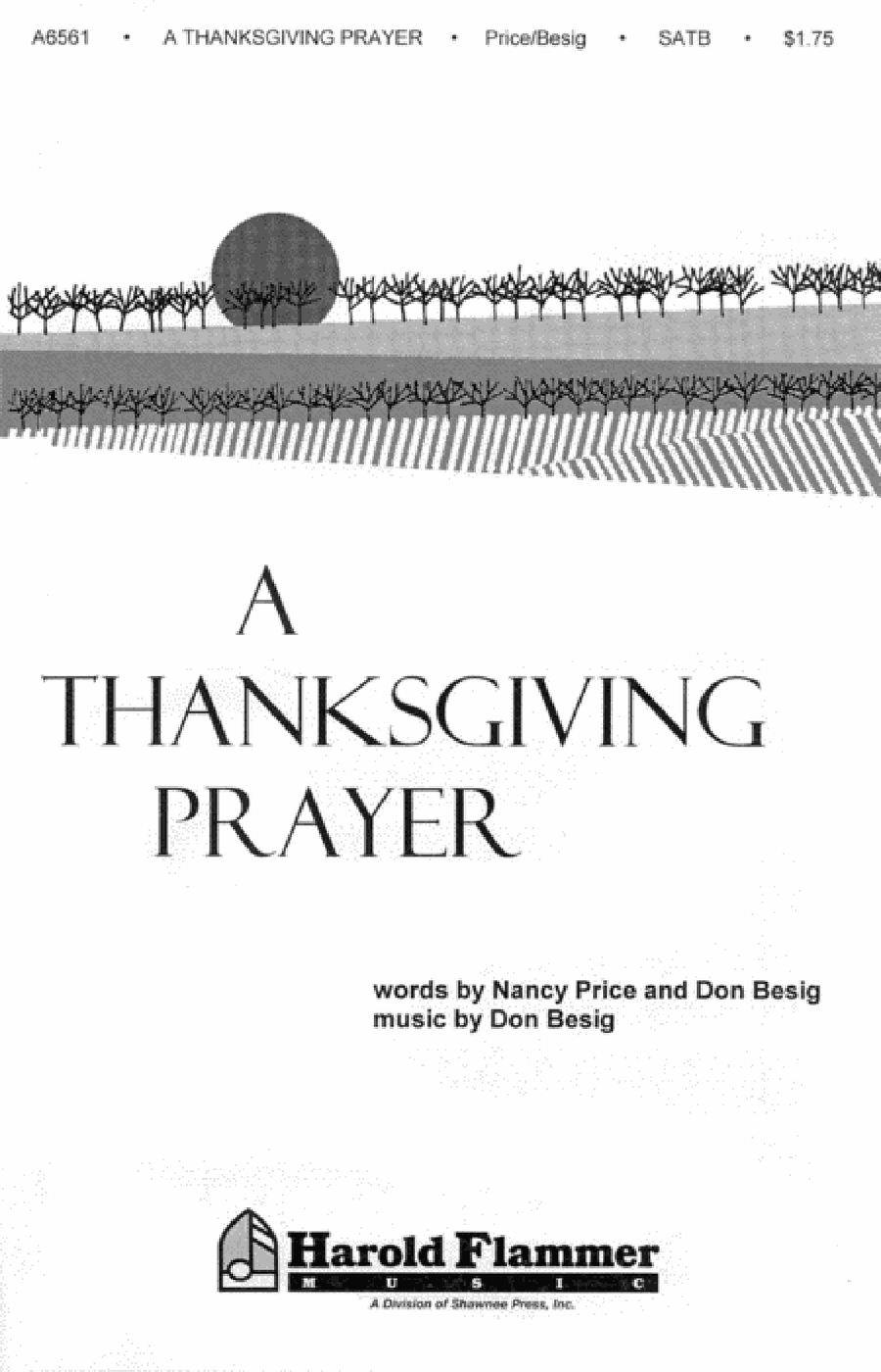 A Thanksgiving Prayer 4-Part scores gallery preview page 1