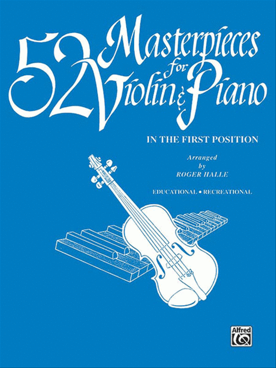 52 Masterpieces for Violin & Piano Violin scores gallery preview page 1