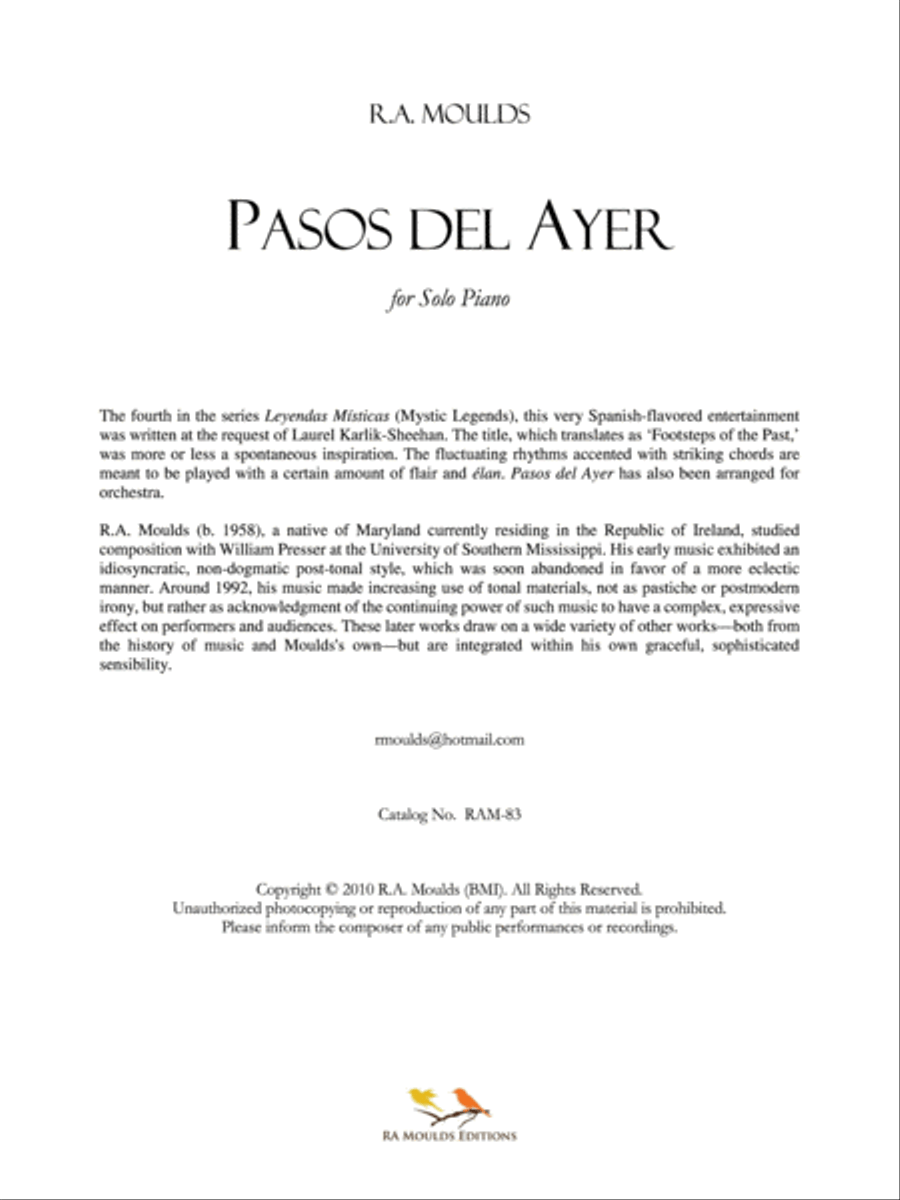 Pasos del Ayer (Op. 83, 2010) Piano Solo scores gallery preview page 4