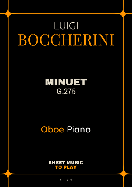 Minuet Op.11 No.5 - Oboe and Piano (Full Score and Parts) image number null