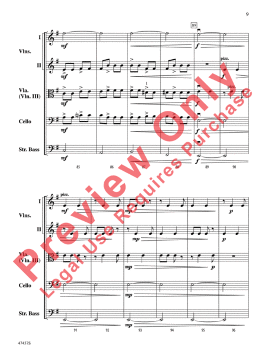 Dance of the Red Dragons Dance of the Red Dragons String Orchestra scores gallery preview page 10