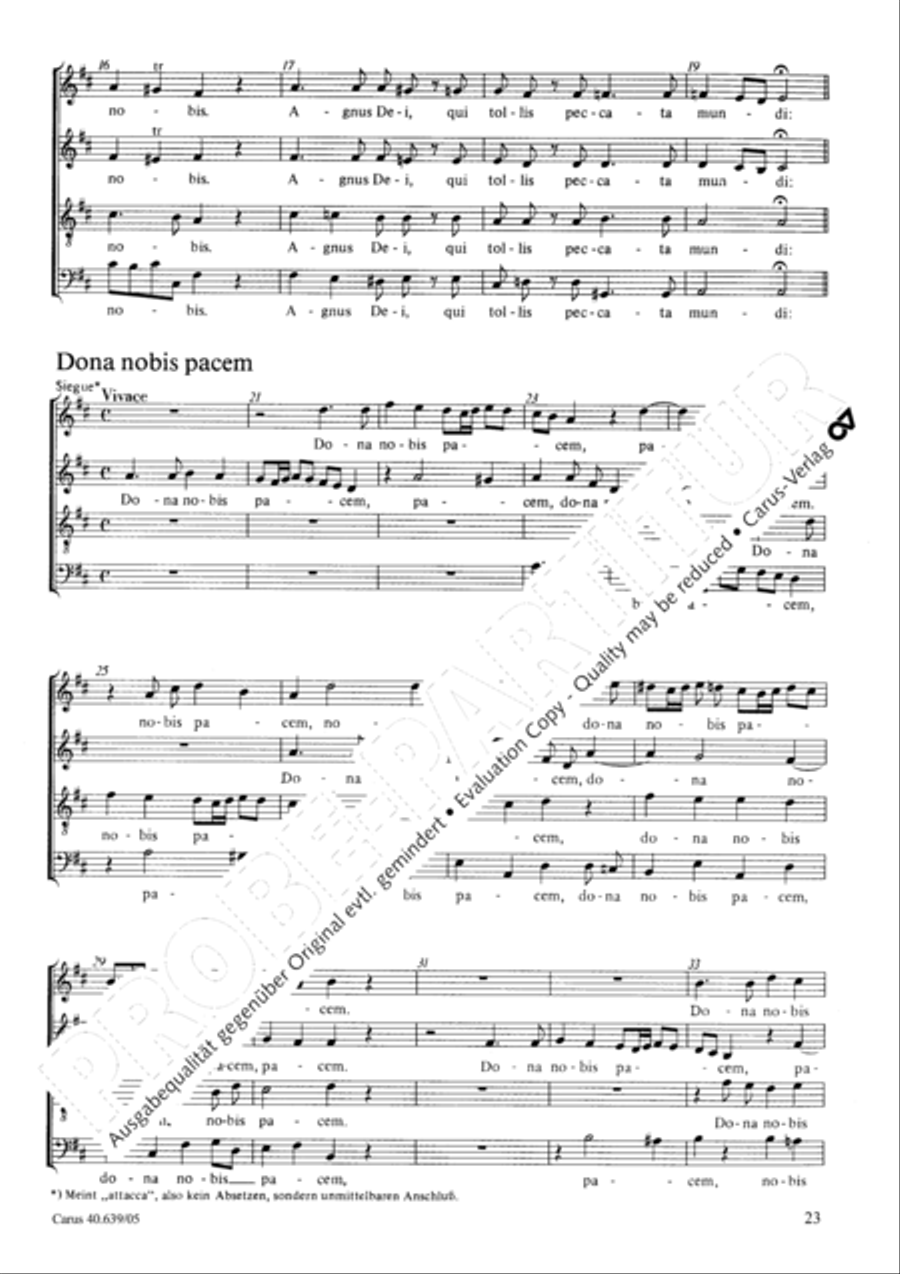 Mass in D Major (Missa in D) 4-Part scores gallery preview page 24