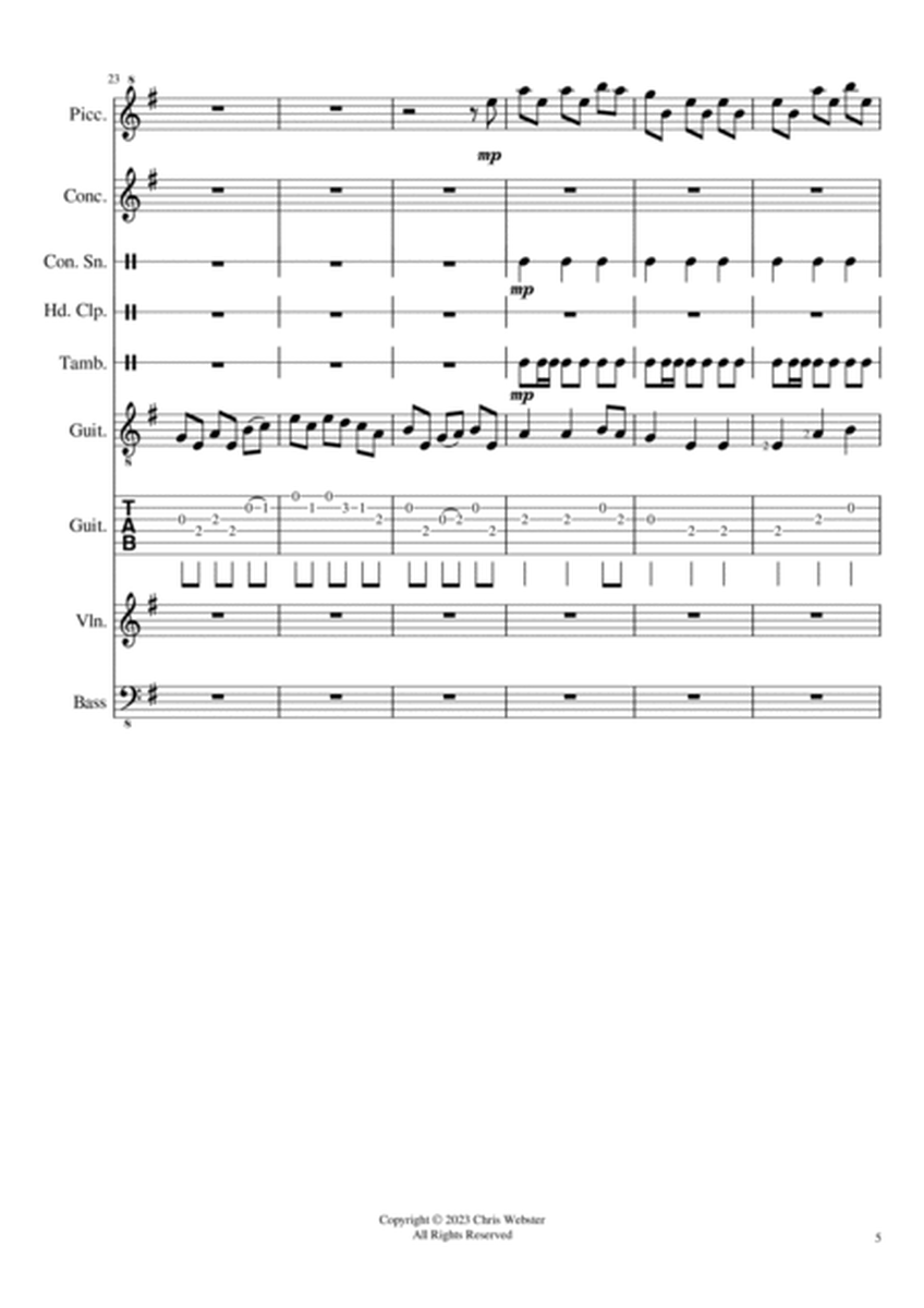 Bold Grenadier for Guitar and Folk Combo - Score Only image number null