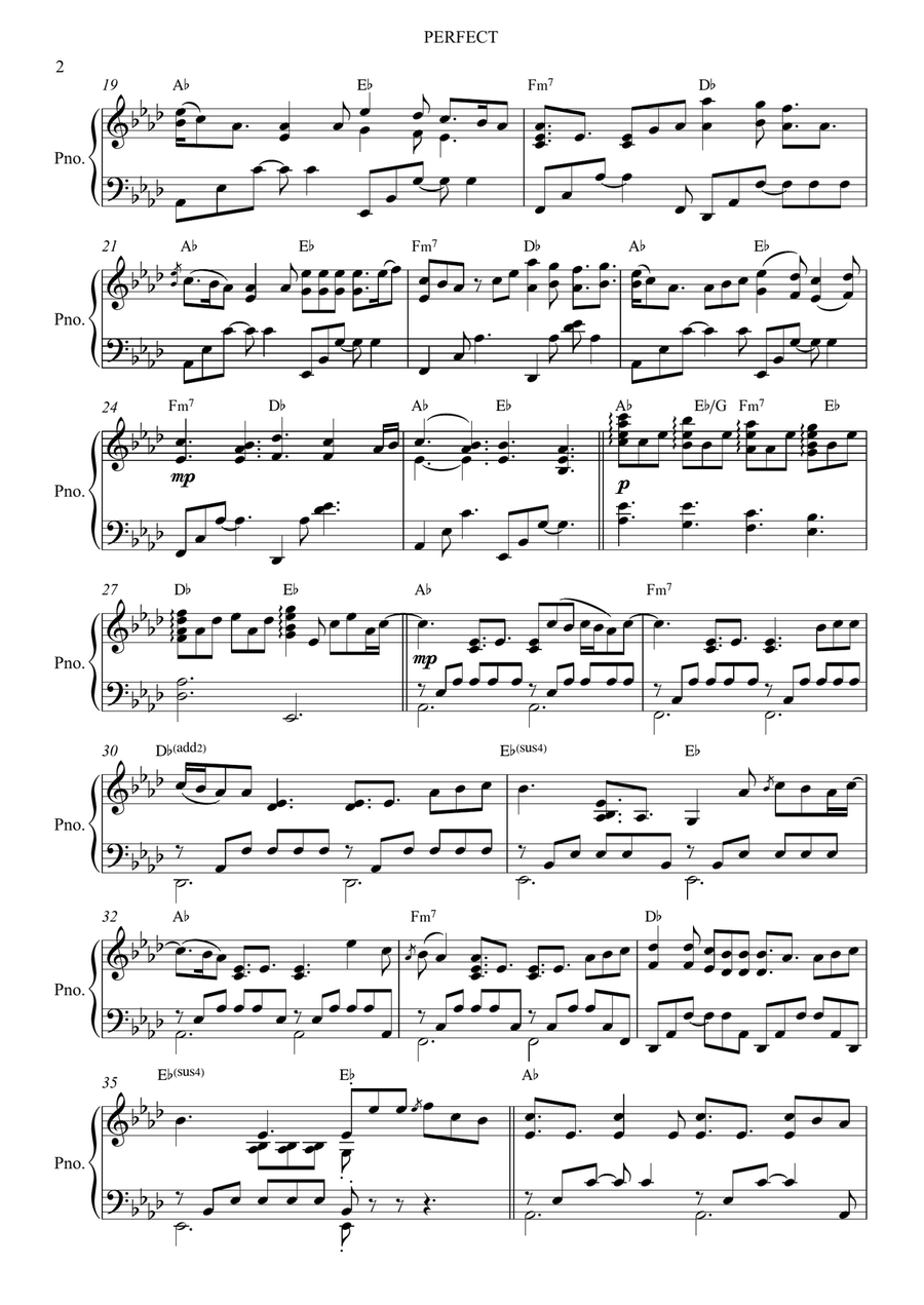 Perfect Piano, Vocal scores gallery preview page 2