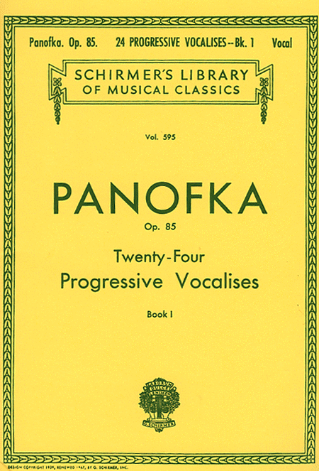 24 Progressive Vocalises, Op. 85 - Book 1