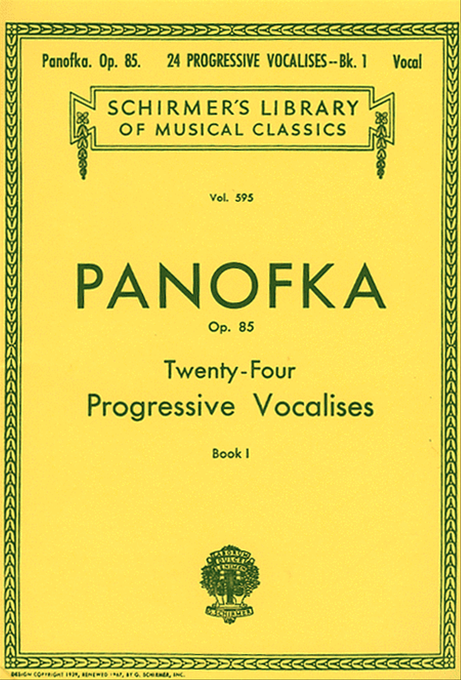 24 Progressive Vocalises, Op. 85 – Book 1 Voice scores gallery preview page 1