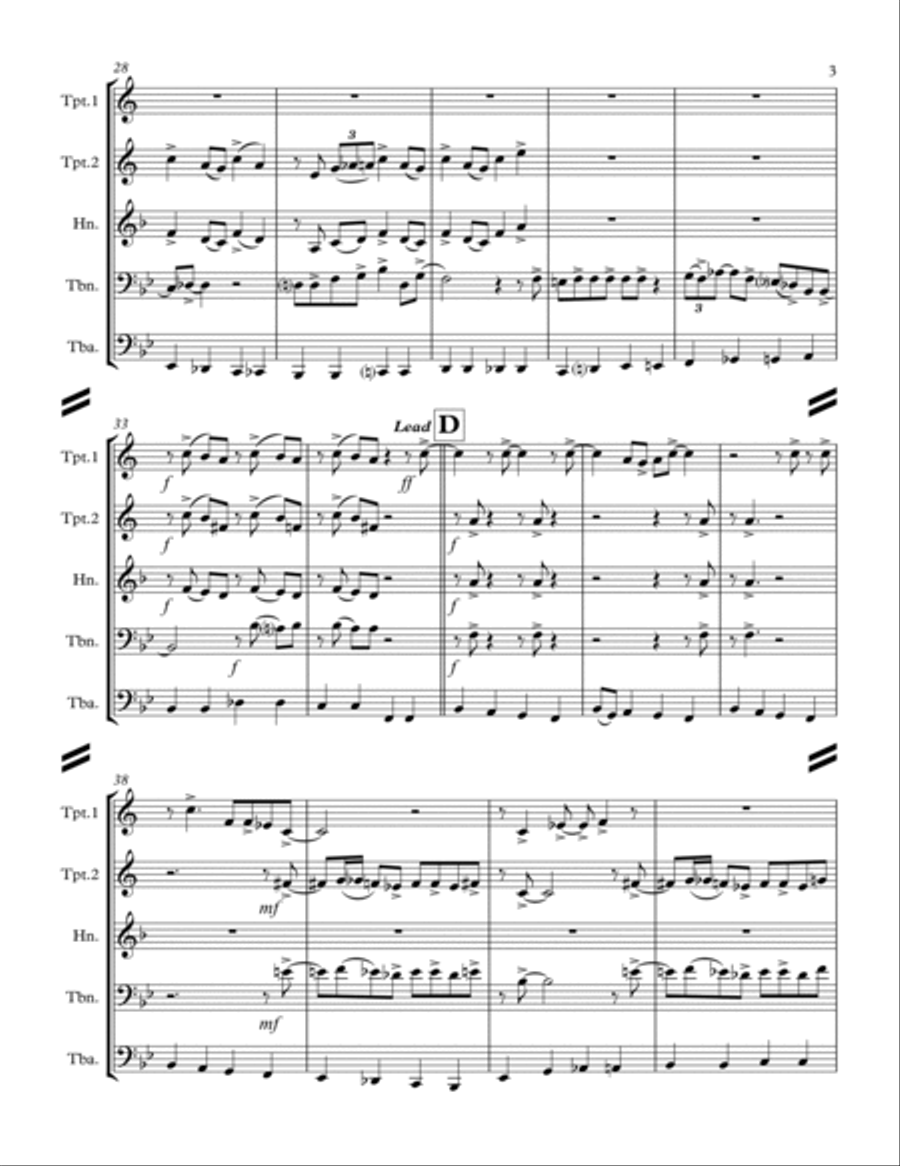 Boogie Woogie Santa Claus Brass Ensemble scores gallery preview page 4