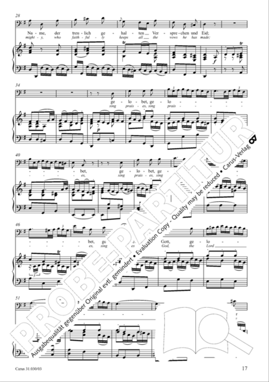 Joyful be, O ransomed flock (Freue dich, erloste Schar) 4-Part scores gallery preview page 18