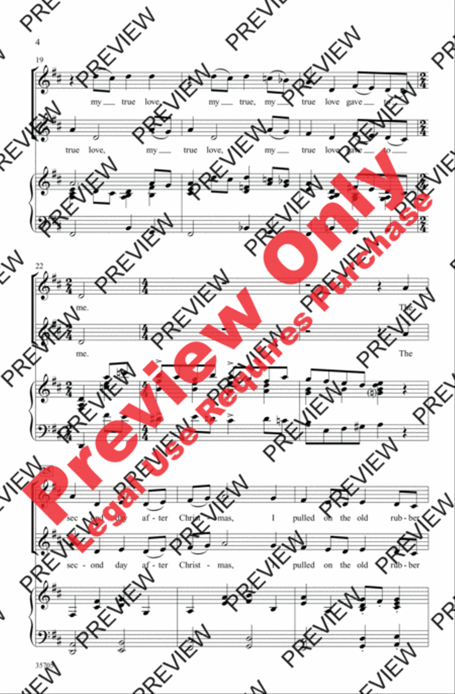 The Twelve Days After Christmas 2-Part scores gallery preview page 4