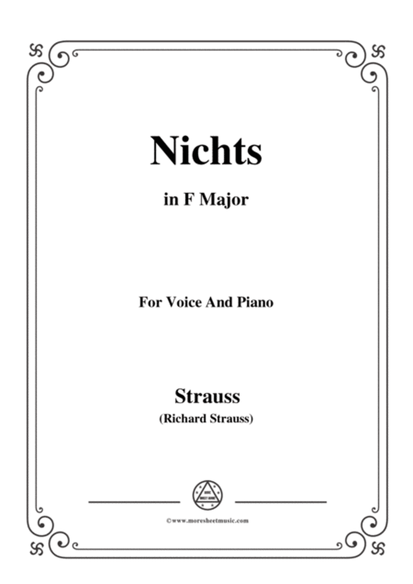 Richard Strauss-Nichts in F Major,for voice and piano image number null