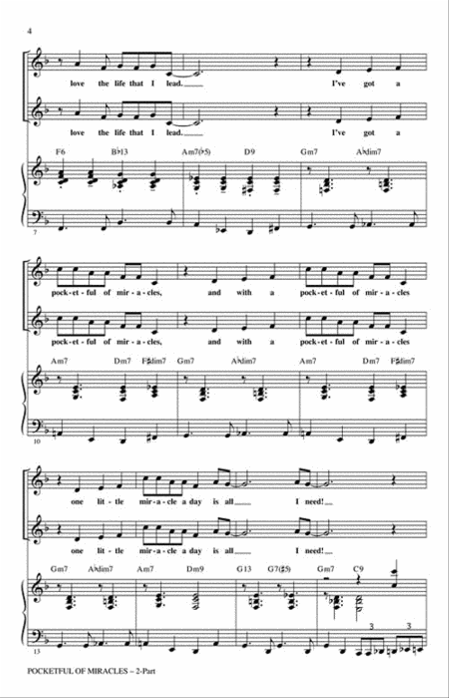 Pocketful of Miracles Choir scores gallery preview page 3