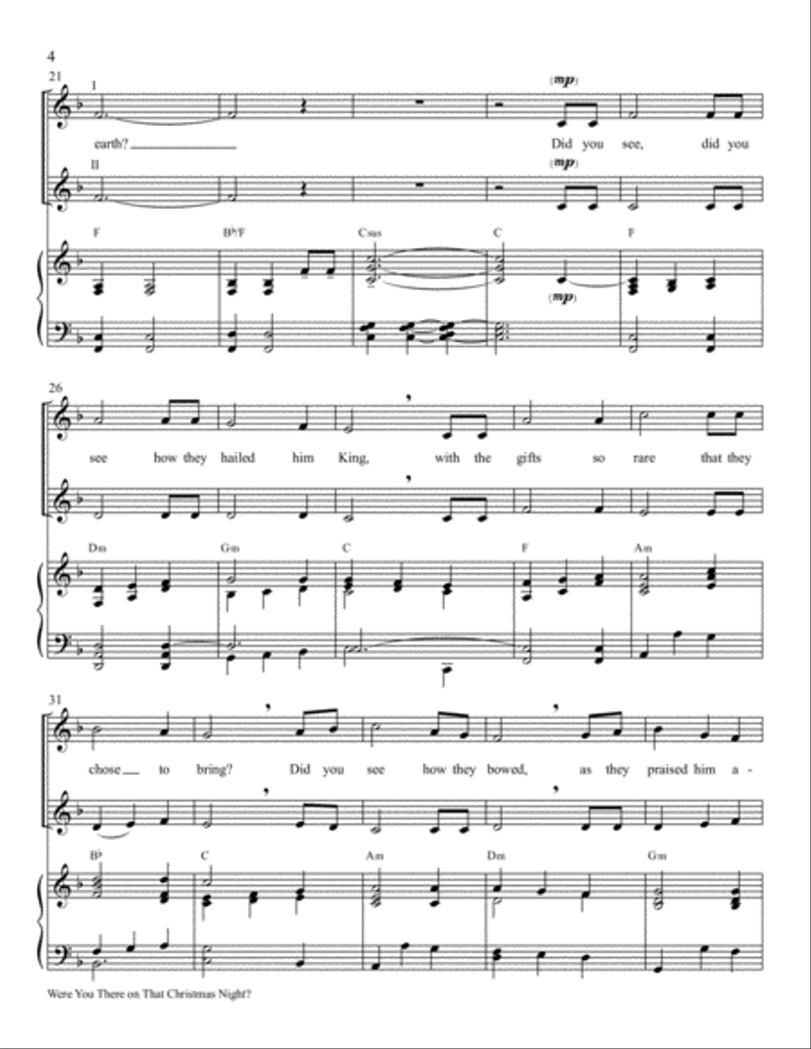 Were You There On That Christmas Night? Voice scores gallery preview page 4