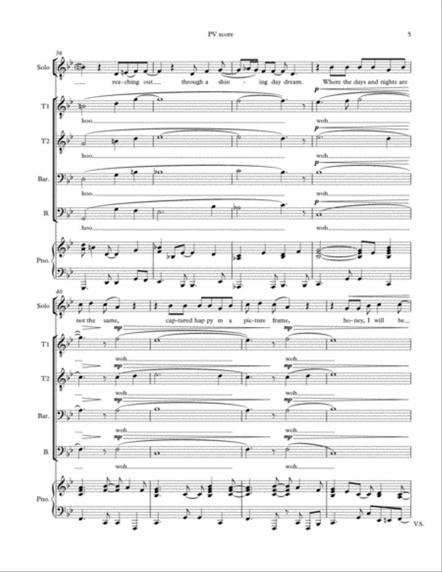Any World (that I'm Welcome To) TTBB scores gallery preview page 5