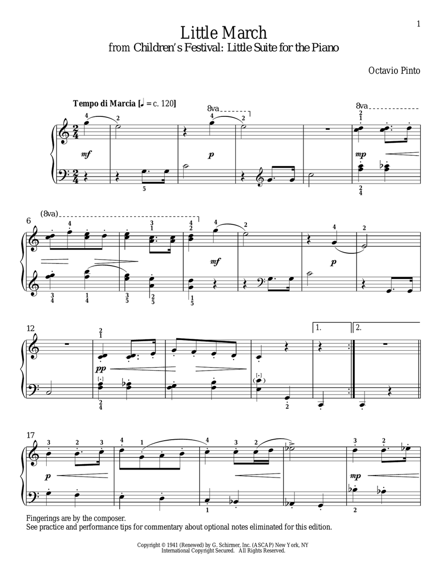Little March Little March Piano Solo scores gallery preview page 1