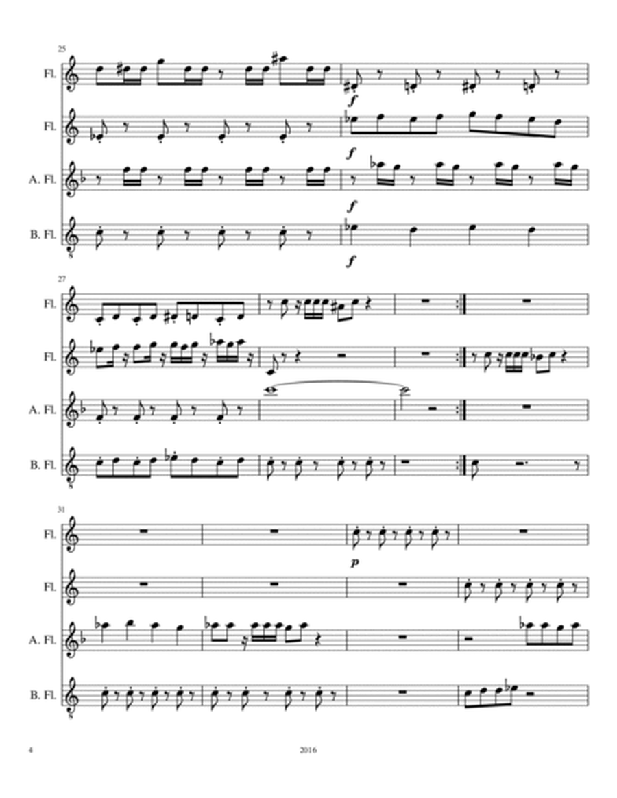 Third Eye Dance for Flute Choir (Original Flute Choir Piece) Mvm 2 of the Seven Chakras Suite image number null