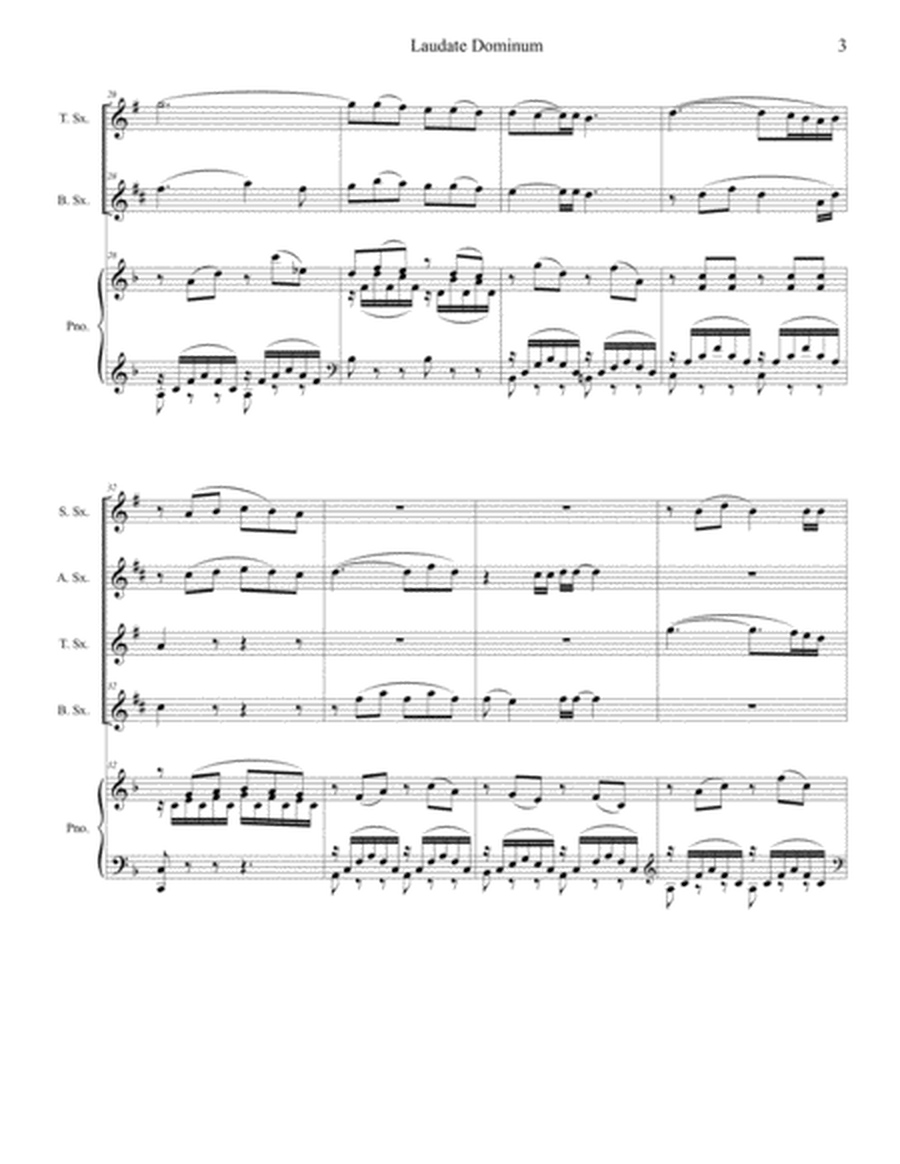 Laudate Dominum (for Saxophone Quartet - Piano Accompaniment) image number null