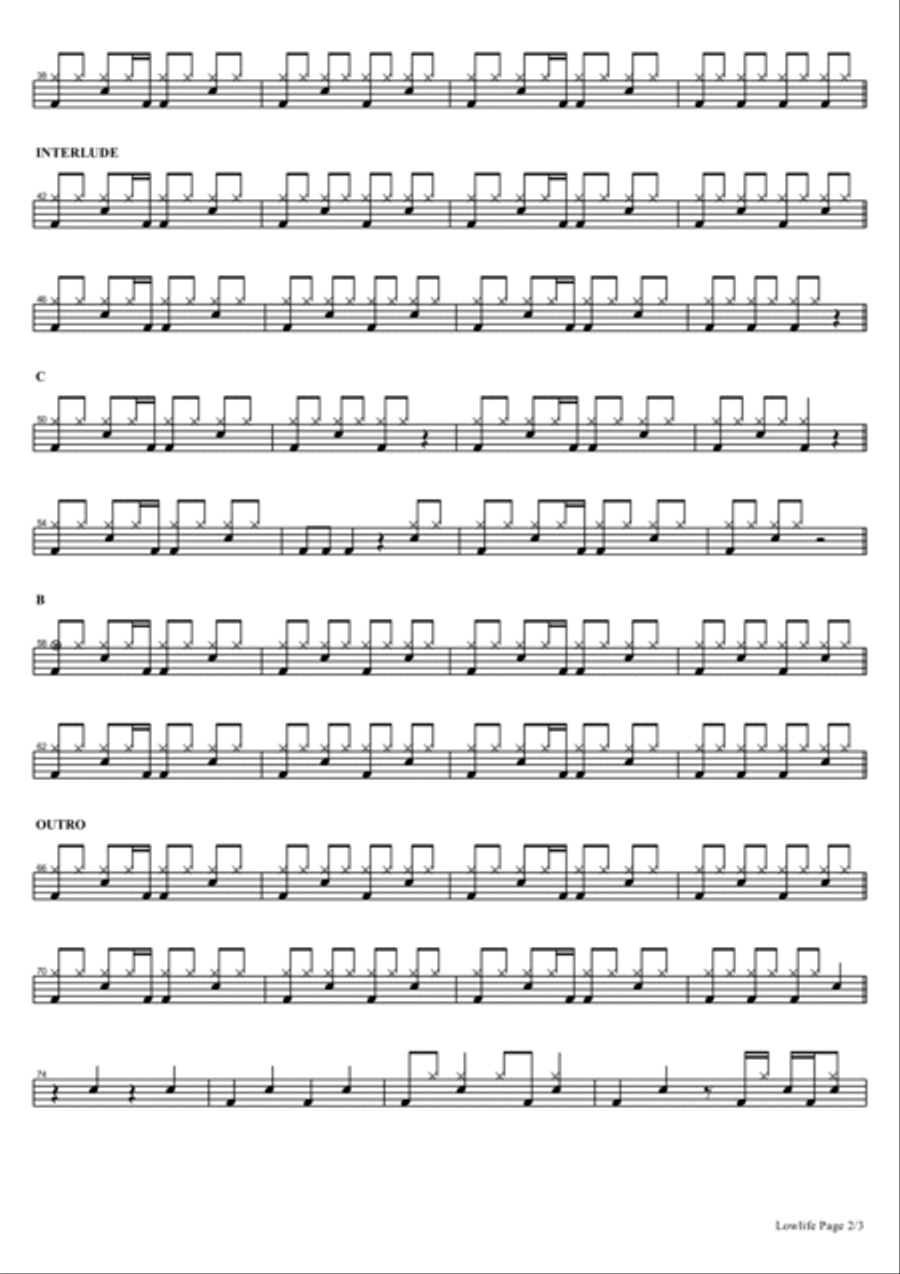 Lowlife Drum Set scores gallery preview page 2