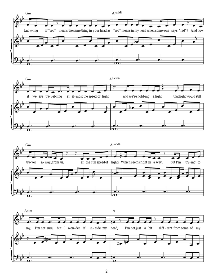 Quiet (from Matilda The Musical) Piano, Vocal scores gallery preview page 2