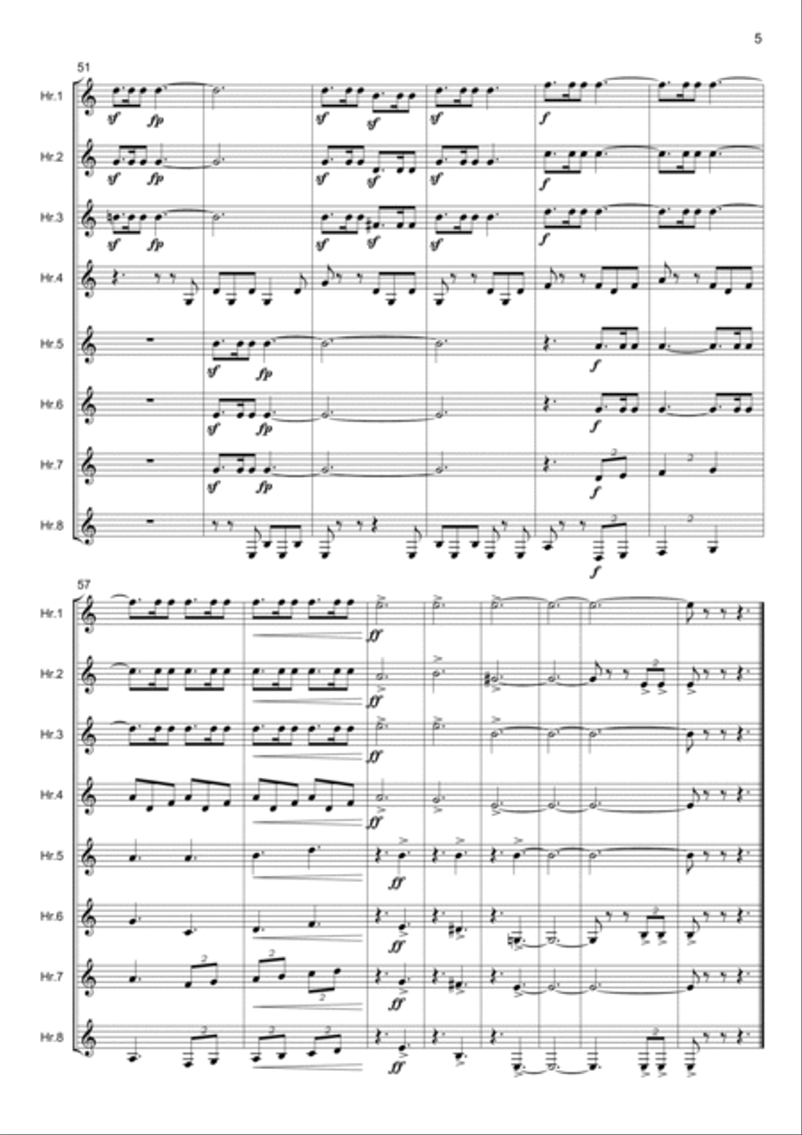 Fanfare 1 Horn scores gallery preview page 5