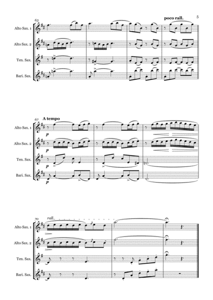 Flower Duet from Lakmé (Delibes) - Saxophone quartet (AATB) image number null